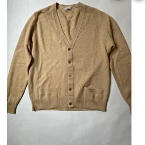 COPY - Braemar International Scottish‎ Lambswool Beige Cardigan Sweater sz large